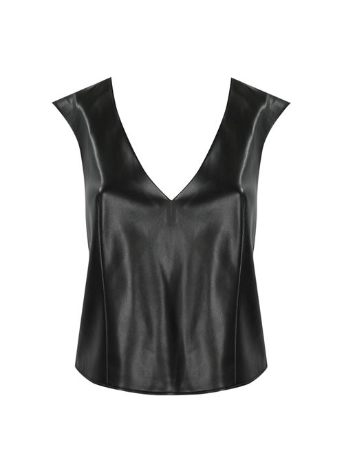 Top con zip in similpelle Patrizia Pepe | 8C0718 E005K103